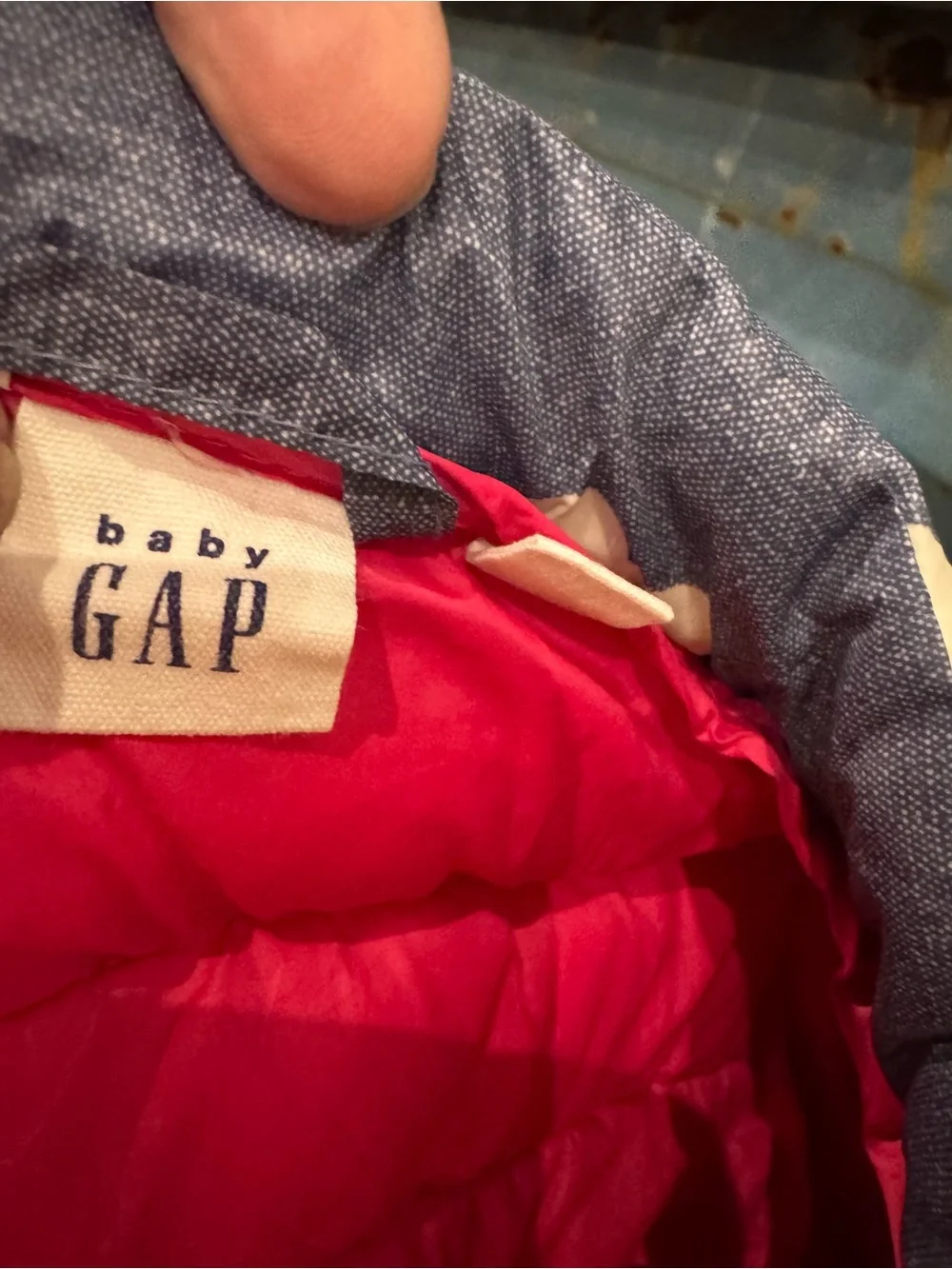 Baby Gap Kids Navy & White Heart Print Puffer Jacket / Coat Girls Size 5